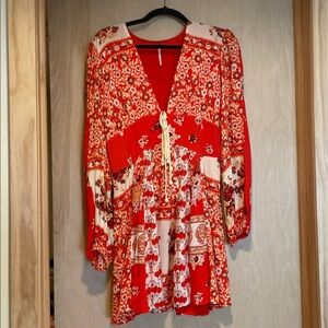 Red Floral Mini Dress